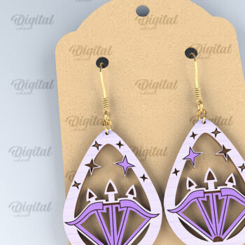 Intra απο ξύλο plywood 3mm-4mm πάχος – Ξύλινα Σκουλαρίκια Zodiac Δίασταση  5x5 cm INTRAFABR-96998079 - Image 1