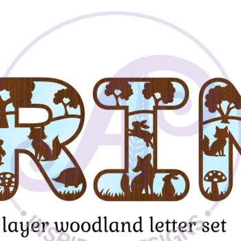 Intra απο ξύλο plywood 3mm-4mm πάχος – Δέσμη αλφαβήτου Woodland Γράμματα Δίασταση  20x20 cm INTRAFABR-69831726 - Image 3