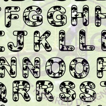 Intra απο ξύλο plywood 3mm-4mm πάχος – Δέσμη αλφαβήτου Woodland Γράμματα Δίασταση  20x20 cm INTRAFABR-69831726 - Image 7