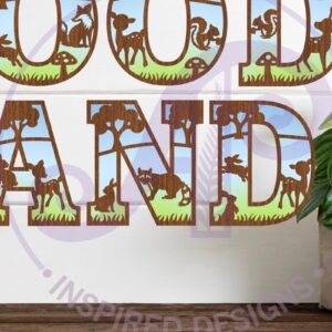 Intra απο ξύλο plywood 3mm-4mm πάχος – Σετ αλφάβητου Woodland Animal. 2 Επίπεδο 49 Δίασταση  20x20 cm INTRAFABR-83660624