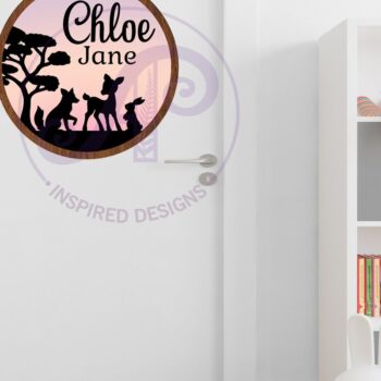 Intra απο ξύλο plywood 3mm-4mm πάχος – Woodland Animal Layered με όνομα τοίχου σημάδι Δίασταση  40x30 cm INTRAFABR-120665712 - Image 5