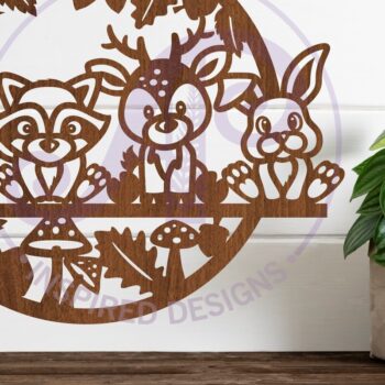 Intra απο ξύλο plywood 3mm-4mm πάχος – Επιγραφή Woodland Animal Wall Art, Αρχείο. Δίασταση  40x30 cm INTRAFABR-83737251 - Image 1