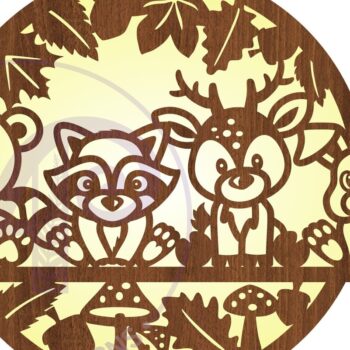 Intra απο ξύλο plywood 3mm-4mm πάχος – Επιγραφή Woodland Animal Wall Art, Αρχείο. Δίασταση  40x30 cm INTRAFABR-83737251 - Image 3