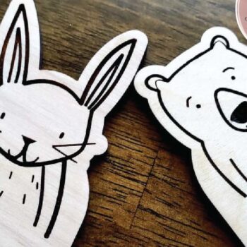 Intra απο ξύλο plywood 3mm-4mm πάχος – Woodland Animals Σελιδοδείκτες Δίασταση  20x20 cm INTRAFABR-71613878 - Image 2