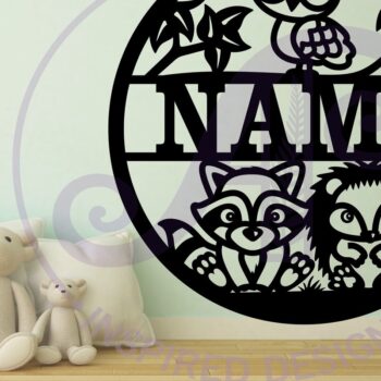 Intra απο ξύλο plywood 3mm-4mm πάχος – Σήμα ονόματος Woodland Animals Δίασταση  20x20 cm INTRAFABR-88329249 - Image 2