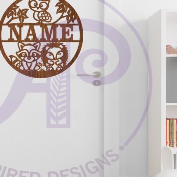 Intra απο ξύλο plywood 3mm-4mm πάχος – Σήμα ονόματος Woodland Animals Δίασταση  20x20 cm INTRAFABR-88329249 - Image 4