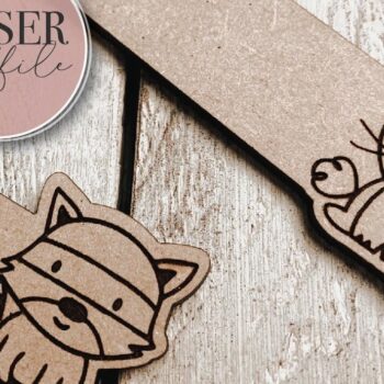 Intra απο ξύλο plywood 3mm-4mm πάχος – Ετικέτες ονομάτων Woodland Animals Δίασταση  20x20 cm INTRAFABR-75553170 - Image 5