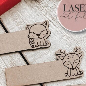 Intra απο ξύλο plywood 3mm-4mm πάχος – Ετικέτες ονομάτων Woodland Animals Δίασταση  20x20 cm INTRAFABR-75553170 - Image 6