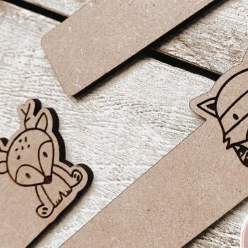 Intra απο ξύλο plywood 3mm-4mm πάχος – Ετικέτες ονομάτων Woodland Animals Δίασταση  20x20 cm INTRAFABR-75553170 - Image 8