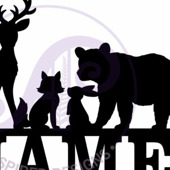 Intra απο ξύλο plywood 3mm-4mm πάχος – Πινακίδα τέχνης τοίχου με όνομα Woodland Animals, Δίασταση  40x30 cm INTRAFABR-117302956 - Image 5