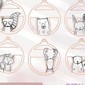 Intra απο ξύλο plywood 3mm-4mm πάχος – Woodland Animals Ornaments Δίασταση  20x20 cm INTRAFABR-72170576 - Image 5