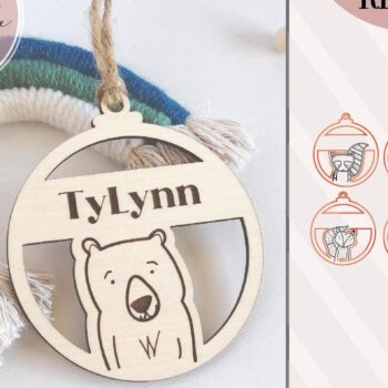 Intra απο ξύλο plywood 3mm-4mm πάχος – Woodland Animals Ornaments Δίασταση  20x20 cm INTRAFABR-72170576 - Image 6