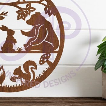 Intra απο ξύλο plywood 3mm-4mm πάχος – Επιγραφή τοίχου Woodland Animals, Αρχείο Δίασταση  40x30 cm INTRAFABR-80648080 - Image 1