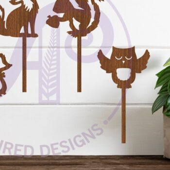 Intra απο ξύλο plywood 3mm-4mm πάχος – Woodland Cupcake Toppers, 6 σχέδια Δίασταση  20x20 cm INTRAFABR-89226667 - Image 2