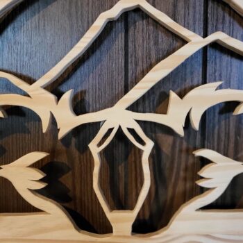 Intra απο ξύλο plywood 3mm-4mm πάχος – Δέσμη Woodland Wolf Δίασταση  20x20 cm INTRAFABR-34932575 - Image 3