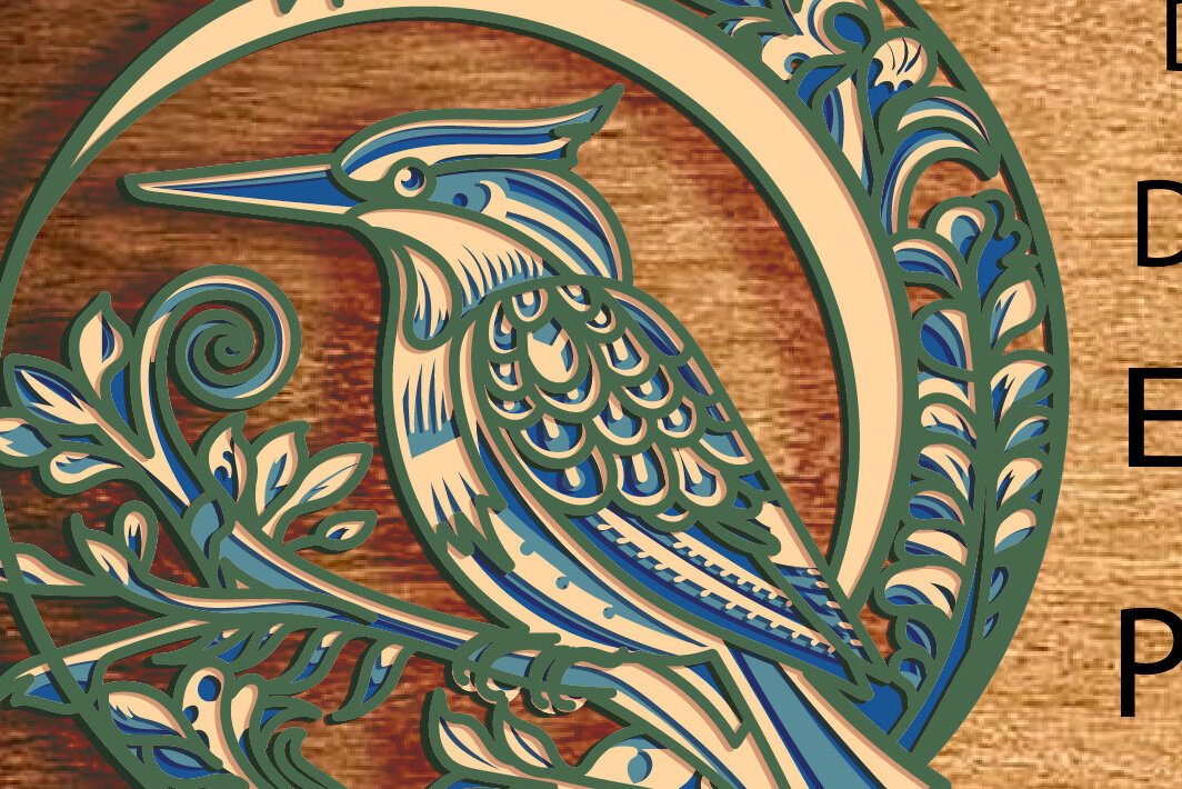 Intra απο ξύλο plywood 3mm-4mm πάχος – Woodpecker Multilayer/Bird Cut Cnc Δίασταση  20x20 cm INTRAFABR-76545955