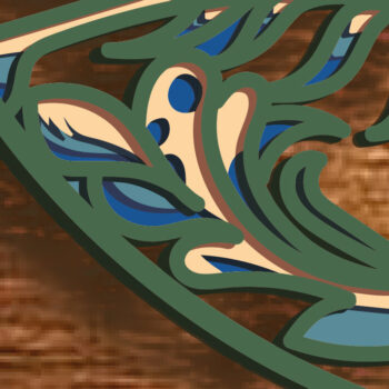 Intra απο ξύλο plywood 3mm-4mm πάχος – Woodpecker Multilayer/Bird Cut Cnc Δίασταση  20x20 cm INTRAFABR-76545955 - Image 5