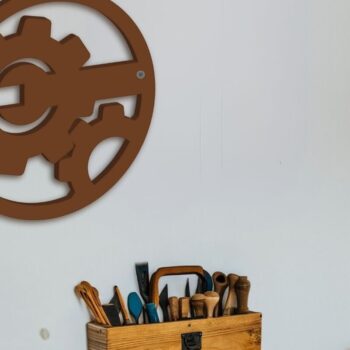 Intra απο ξύλο plywood 3mm-4mm πάχος – Πινακίδα καλωσορίσματος συνεργείου, πινακίδα επισκευής πόρτας Δίασταση 20x20 cm INTRAFABR-94603769 - Image 3