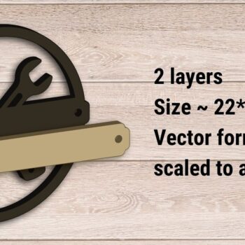 Intra απο ξύλο plywood 3mm-4mm πάχος – Πινακίδα καλωσορίσματος συνεργείου, πινακίδα επισκευής πόρτας Δίασταση  20x20 cm INTRAFABR-93995779 - Image 2