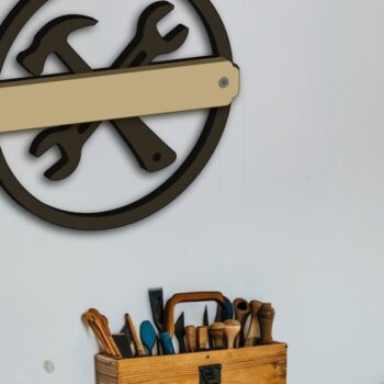 Intra απο ξύλο plywood 3mm-4mm πάχος – Πινακίδα καλωσορίσματος συνεργείου, πινακίδα επισκευής πόρτας Δίασταση  20x20 cm INTRAFABR-93995779 - Image 3