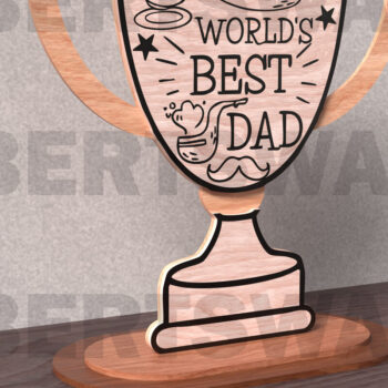 Intra απο ξύλο plywood 3mm-4mm πάχος – Το καλύτερο Dad Trophy στον κόσμο Δίασταση  20x20 cm INTRAFABR-122015120 - Image 2