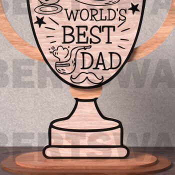 Intra απο ξύλο plywood 3mm-4mm πάχος – Το καλύτερο Dad Trophy στον κόσμο Δίασταση  20x20 cm INTRAFABR-122015120 - Image 3