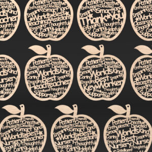 Intra απο ξύλο plywood 3mm-4mm πάχος – Ο καλύτερος δάσκαλος στον κόσμο Apple Δίασταση  20x20 cm INTRAFABR-89541485