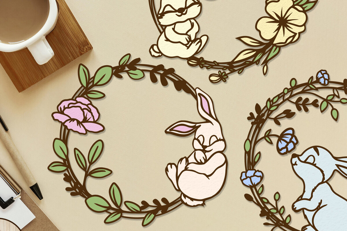 Intra απο ξύλο plywood 3mm-4mm πάχος – ΣΤΕΦΑΝΙ ΠΑΣΧΑΛΙΝΟ ΔΕΜΑ Δίασταση  20x20 cm INTRAFABR-59551795