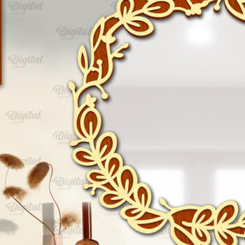 Intra απο ξύλο plywood 3mm-4mm πάχος – Κορνίζες καθρέφτη στεφάνι Δέσμη κοπής με λέιζερ Δίασταση  20x20 cm INTRAFABR-94846190 - Image 4