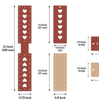 Intra απο ξύλο plywood 3mm-4mm πάχος – Πρότυπο κοπής μπρελόκ καρπού Fob Δίασταση  5x5 cm INTRAFABR-85850606 - Image 2