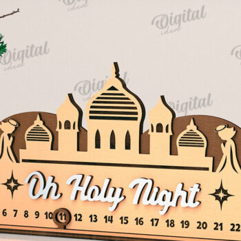 Intra απο ξύλο plywood 3mm-4mm πάχος – Πακέτο κοπής με λέιζερ XMas Advent Calendars Δίασταση  20x20 cm INTRAFABR-108044104 - Image 9