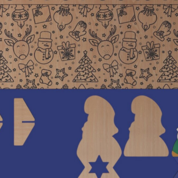 Intra απο ξύλο plywood 3mm-4mm πάχος – Xmas Calendar 191 Δίασταση  20x20 cm INTRAFABR-118356885 - Image 3