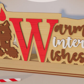 Intra απο ξύλο plywood 3mm-4mm πάχος – Χριστουγεννιάτικη διακόσμηση. Τρισδιάστατη χριστουγεννιάτικη βάση κοπής με λέιζερ Δίασταση  20x20 cm INTRAFABR-79847161 - Image 1