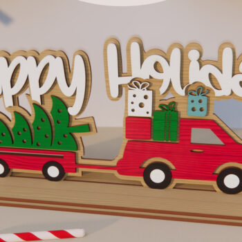 Intra απο ξύλο plywood 3mm-4mm πάχος – Χριστουγεννιάτικη διακόσμηση. Τρισδιάστατη χριστουγεννιάτικη βάση κοπής με λέιζερ Δίασταση  20x20 cm INTRAFABR-79847182 - Image 1