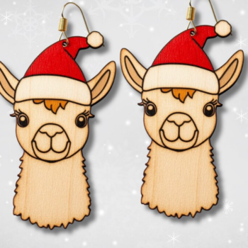 Intra απο ξύλο plywood 3mm-4mm πάχος – Xmas Earring Laser Files009 Δίασταση  5x5 cm INTRAFABR-117526078 - Image 3