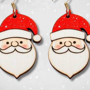 Intra απο ξύλο plywood 3mm-4mm πάχος – Xmas Earring Laser Files009 Δίασταση  5x5 cm INTRAFABR-117526078 - Image 4