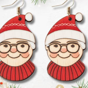 Intra απο ξύλο plywood 3mm-4mm πάχος – Xmas Earrings: Bundle 004 Δίασταση  5x5 cm INTRAFABR-117521108