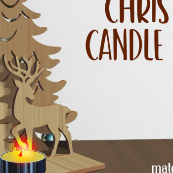 Intra απο ξύλο plywood 3mm-4mm πάχος – Xmas. Χριστουγεννιάτικες Κηροπήγια Δίασταση  20x20 cm INTRAFABR-80867121 - Image 1