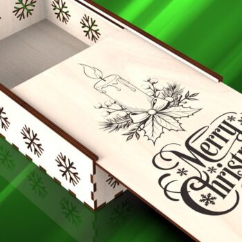 Intra απο ξύλο plywood 3mm-4mm πάχος – Xmas Memory Engraving Sliding LBox Δίασταση  20x20 cm INTRAFABR-109675666 - Image 1