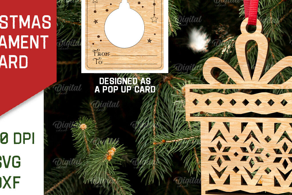 Intra απο ξύλο plywood 3mm-4mm πάχος – Χριστουγεννιάτικο στολίδι με λέιζερ. Αναδυόμενη κάρτα Δίασταση  20x20 cm INTRAFABR-107177105