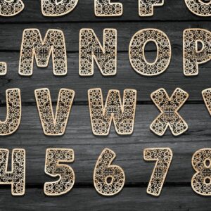 Intra απο ξύλο plywood 3mm-4mm πάχος – Χριστουγεννιάτικα στολίδια γράμματα αλφαβήτου Δίασταση  20x20 cm INTRAFABR-38170785