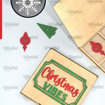 Intra απο ξύλο plywood 3mm-4mm πάχος – Χριστουγεννιάτικα στολίδια με κουτί Bundle Δίασταση  20x20 cm INTRAFABR-104760422 - Image 12