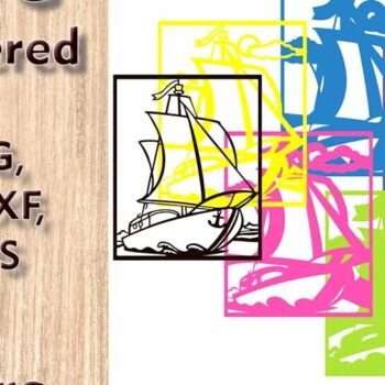 Intra απο ξύλο plywood 3mm-4mm πάχος – Αρχεία κοπής λέιζερ πολλαπλών επιπέδων Yacht 3D Δίασταση  20x20 cm INTRAFABR-109489455 - Image 3