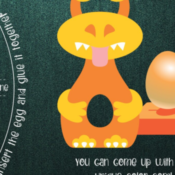 Intra απο ξύλο plywood 3mm-4mm πάχος – Κίτρινο Monster Σοκολατένιο Αυγοθήκη Δίασταση  20x20 cm INTRAFABR-27555882 - Image 2