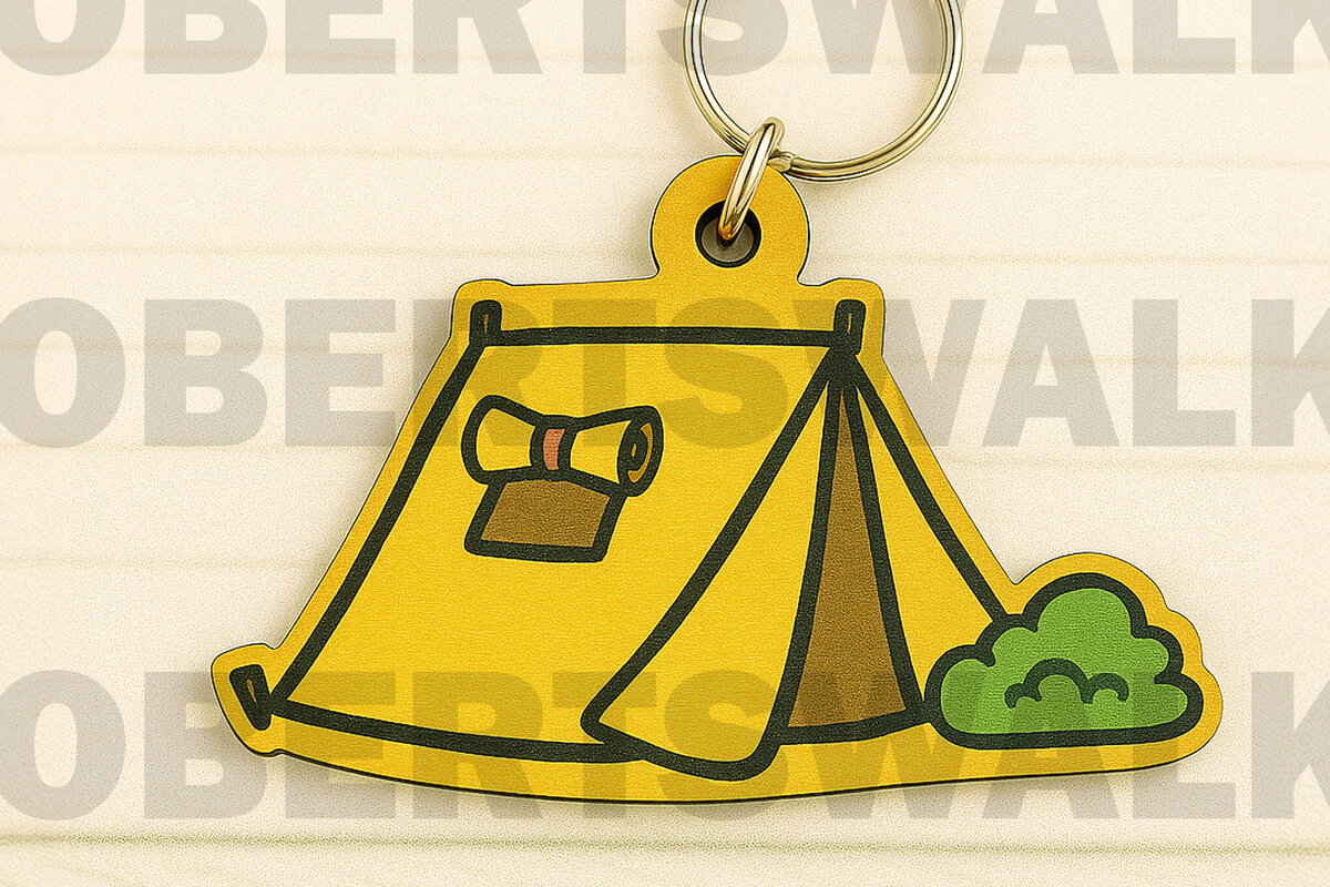 Intra απο ξύλο plywood 3mm-4mm πάχος – Κίτρινο Μπρελόκ Σκηνής Δίασταση  5x5 cm INTRAFABR-123666163