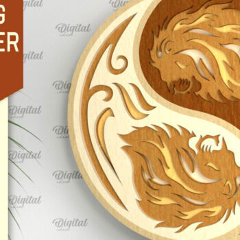 Intra απο ξύλο plywood 3mm-4mm πάχος – YIN YANG Πολυστρωματική Δίασταση  20x20 cm INTRAFABR-94252597 - Image 1