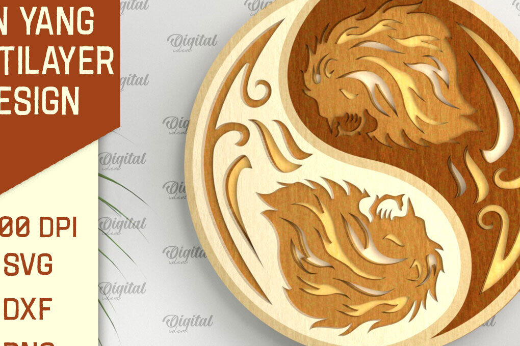 Intra απο ξύλο plywood 3mm-4mm πάχος – YIN YANG Πολυστρωματική Δίασταση  20x20 cm INTRAFABR-94252597