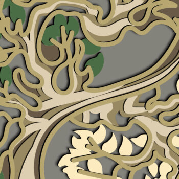 Intra απο ξύλο plywood 3mm-4mm πάχος – Ying-Yang Tree Multilayer/Tree Δίασταση  20x20 cm INTRAFABR-67710296 - Image 2