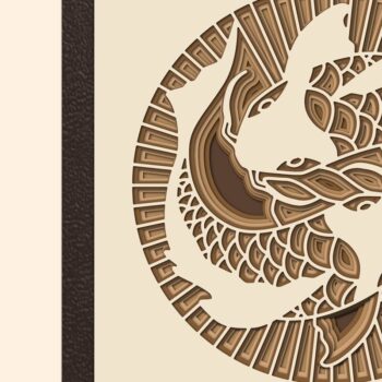 Intra απο ξύλο plywood 3mm-4mm πάχος – YingYang, Multilayer Δίασταση  20x20 cm INTRAFABR-8598322 - Image 1