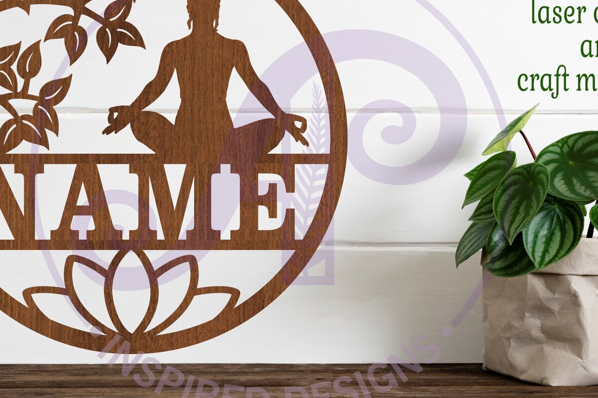 Intra απο ξύλο plywood 3mm-4mm πάχος – Γιόγκα Γυναικείο Σήμα Δίασταση  20x20 cm INTRAFABR-85508217